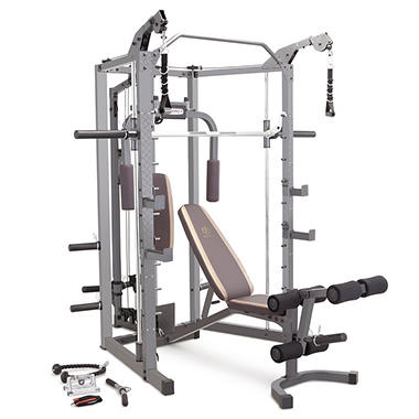 Combo Smith Exercise Weight Machine with Oversized, Large Diameter Square Tubing