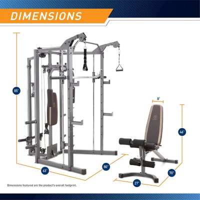 Marcy 5276 Combo Smith Heavy-Duty Total Body Strength Home Gym Machine,  White - Walmart.com