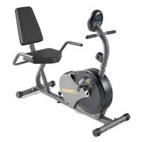 Marcy Recumbent Magnetic Transportable Exercise Bike with Cup Holder