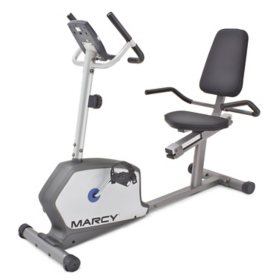 Marcy Recumbent Exercise Bike, 8 Resistance Levels with Adjustable Seat