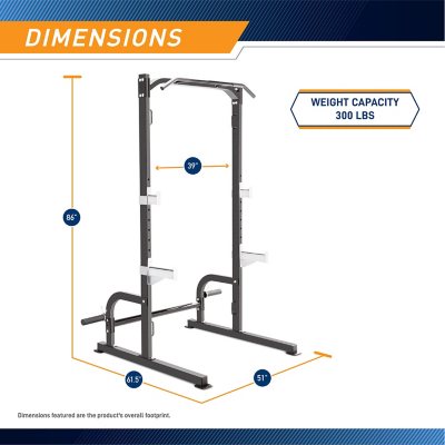 Half squat 2024 rack dimensions