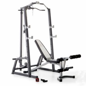 Marcy Pro Deluxe Cage System with Weight Lifting Bench