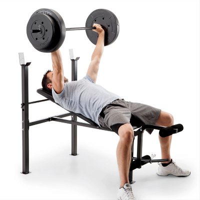 Competitor Standard Adjustable Bench with 80 lb. Weight Set Sam s Club