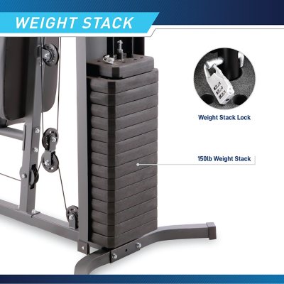 ATHLETIC HOME GYM SET 150 LBS BLACK 485M 