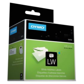 DYMO LabelWriter Address Labels, 1-1/8 x 3-1/2, White, Select Quantity