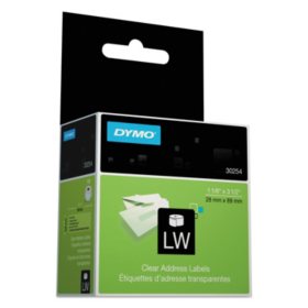 DYMO LabelWriter - 30254 Address Labels, Clear - 130 Labels