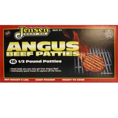 Jensen Angus Beef Patties 18ct Sam's Club