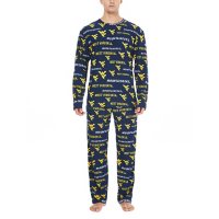 NCAA Men's Long Sleeve Top and Pants Pajama Set 