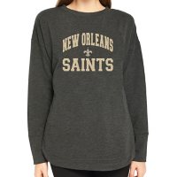 Ladies NFL Pullover Long Sleeve French Terry Top New Orleans Saints