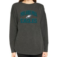 Ladies NFL Pullover Long Sleeve French Terry Top Philadelphia Eagles