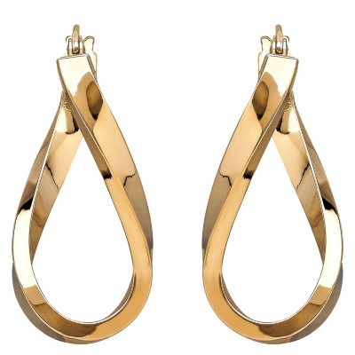 Twist Hoop Earrings 14K Yellow Gold