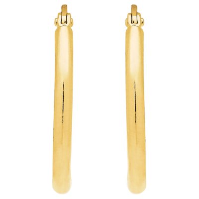 Goldia 14K Yellow Gold Polished Hinged Hoop Earrings