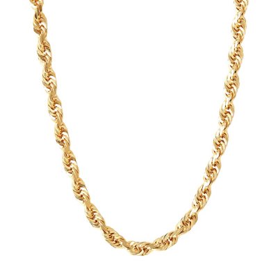 14K Yellow Gold 3.85-4.00MM Solid Rope Chain - Sam's Club