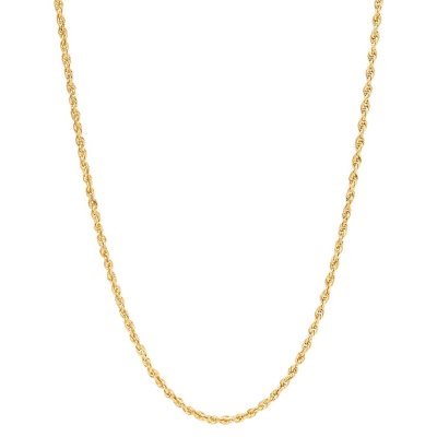 14K Gold ROPE chain YELLOW or 14K WHITE GOLD 12" 14" 16" 18" 20" 22" 24" 27" 30 