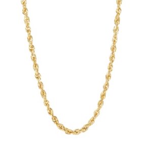 Twisted Rope Chain Necklace, Small / Gold