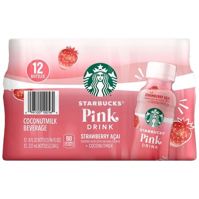 Starbucks Strawberry Acai Pink Drink (8 fl. oz., 12 ct.) - Sam's Club