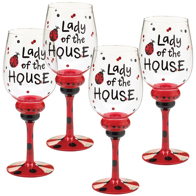 Wine Glasses - Lady Bug ( 4 ct.)