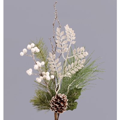 Holiday Floral Picks in Snowy/Natural Landscape (6 pk.) - Sam's Club