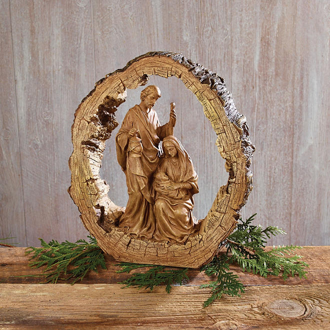 Wood Sculpted Holy Family