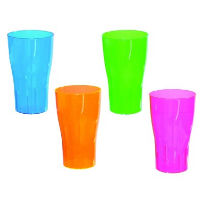 16 Oz. Neon Assorted Color Plastic Cups - 120 Ct.