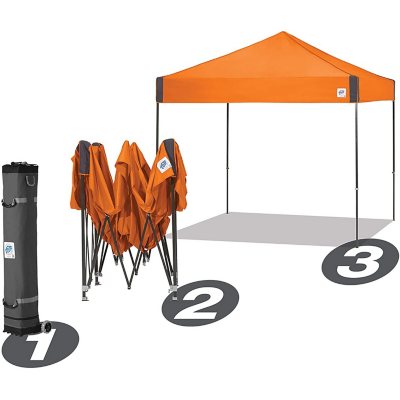 Black E-Z UP Pyramid 10 x 10ft Canopy Instant Shelter Easy Up 