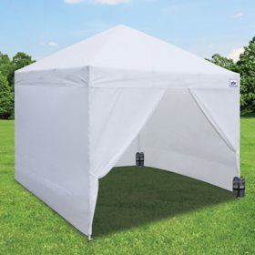 E-Z UP® 10’ x 10’ Commercial Canopy w/ Walls & Weight Bags