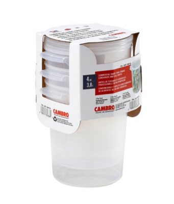 Cambro 2 Quart Translucent Round Clear Storage Containers With Lids. Set of  4. for Sale in Deerfield Beach, FL - OfferUp