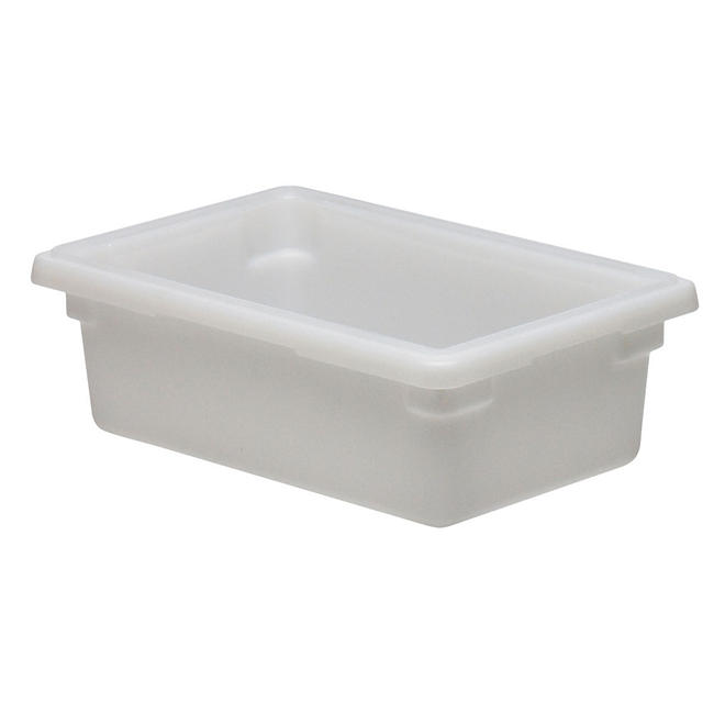 Cambro Poly Food Box, White, 18 x 12 x 6, White 3.5 gal., 1 pk. with lid