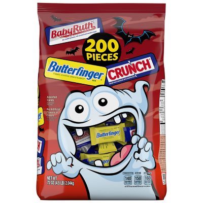 Butterfinger, Crunch, Baby Ruth Minis Chocolate Candy, Variety Pack,  100-count, 35.7 oz bag