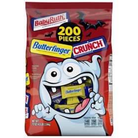 Butterfinger, CRUNCH and Baby Ruth, Mini Size Bars (200 ct.)