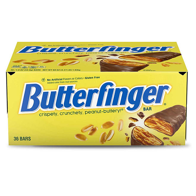 Butterfinger Candy Bars, Full Size, 1.9 oz., 36 pk.