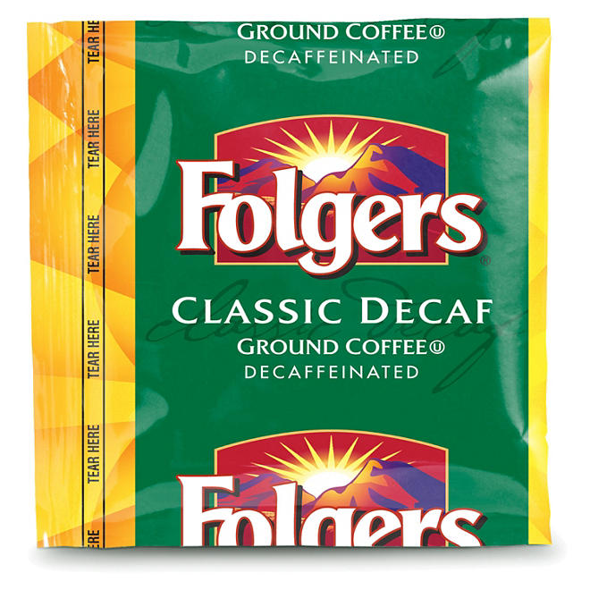 Folgers Classic Decaffeinated Portion Pack Coffee, 0.9 oz. - 40 ct.