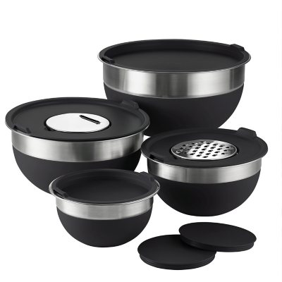 Stainless Steel 10 Piece Nested Mixing Bowl Set