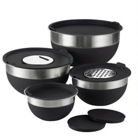 LEXI HOME 10 Piece High Quality Large Stainless Steel Mixing Bowl Set  MW3632 - The Home Depot