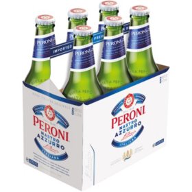Peroni Nastro Azzurro Beer 11.2 fl. oz. bottle, 6 pk.