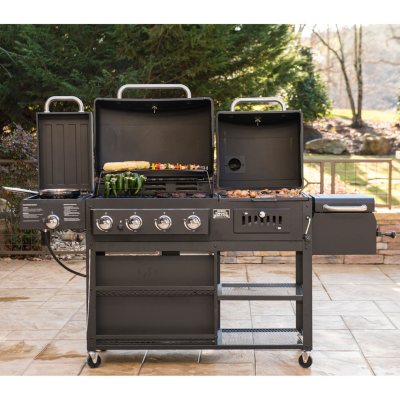 Charcoal and gas grill combo best sale