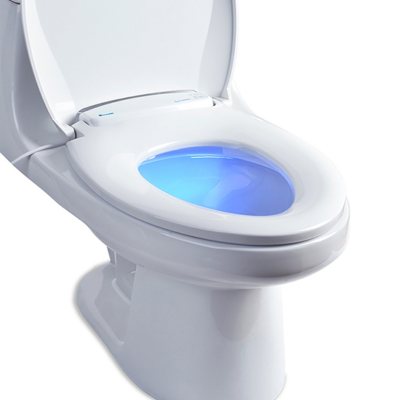 Nightlight LumaWarm Heated Warm Toilet Seat Round White Open Box 