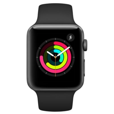 Apple Watch Series 3 GPS Space Gray Aluminum Case with 42mm Black Sport Band Sam s Club