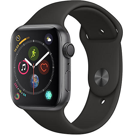 Apple Watch Series 4 44MM GPS Space Gray Aluminum Case with Black Sport Band