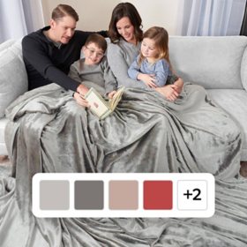 Oversized Cozy Night Cloud Throw Blanket, 110" x 132", Assorted Colors