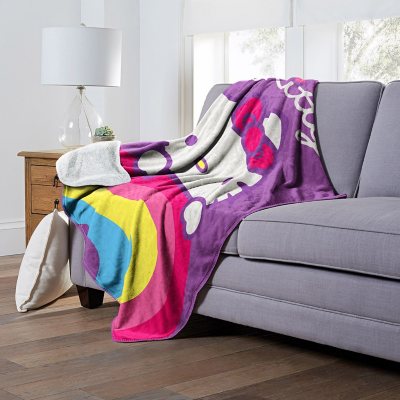 Hello Kitty Peekaboo Rainbow Cloud Sherpa Throw Blanket 50 x 60 Sam s Club