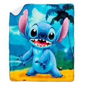 Lilo & Stitch "Palm Smiles" Cloud Sherpa Throw Blanket, 50" x 60"