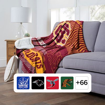 Officially Licensed NCAA Cloud Throw Blanket with Sherpa Back, 60' x 70' - Bethune Cookman -:- Bethune Cookman