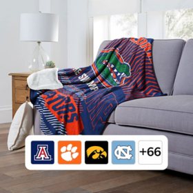 Officially Licensed NCAA Cloud Throw Blanket with Sherpa Back, 60" x 70"