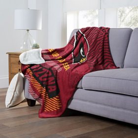 Officially Licensed NFL Cloud Throw Blanket with Sherpa Back, 60" x 70"(Assorted Teams)
