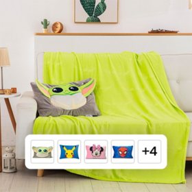 Licensed Character 2pc Kids Pillow Pocket and Throw Set (Assorted Characters)