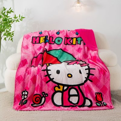 Hello Kitty Rainy Day Kitty 50 x 60 Cloud Faux Fur Throw Sam s Club