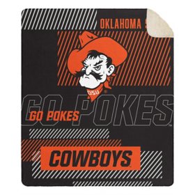 Officially Licensed NCAA Cloud Throw Blanket with Sherpa Back, 60" x 70"