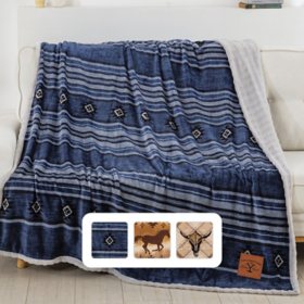 Yellowstone Silk Touch Mink Reverse Throw, 60" X 70"