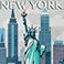New York Skyline, variant on Regional Throw Blanket 60" x 70", Assorted States